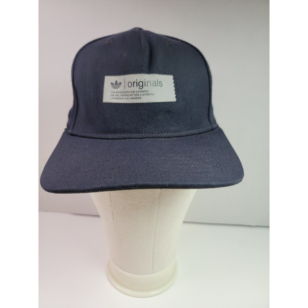 Adidas Originals Navy Snapback Hat Cap Trefoil Logo Adjustable Streetwea